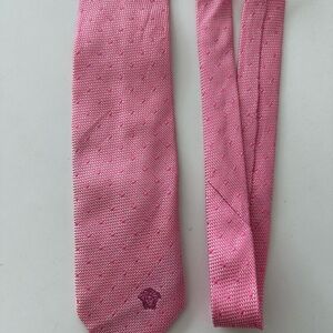 Versace Pink Textured Silk Tie